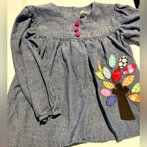Girls Denim Blouse with Tree Design Honesty size 4